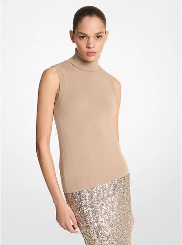 Cashmere Sleeveless Turtleneck