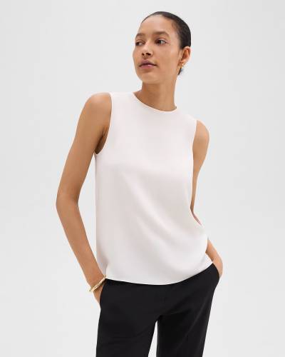 Shell Top in Silk Georgette