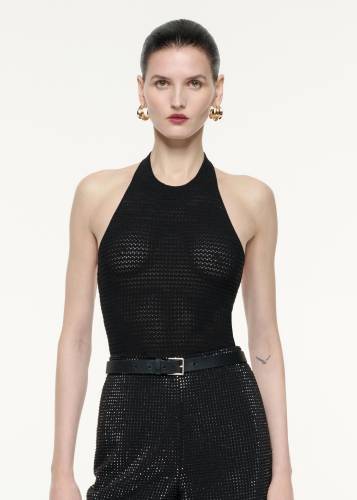 POINTELLE KNIT BODYSUIT