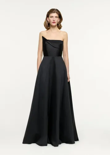 STRAPLESS TAFFETA GOWN