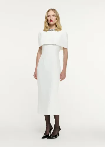 CAPE EMBELLISHED DRESS