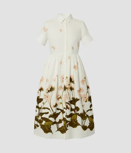 SHORT SLEEVE MIDI SHIRTDRESS