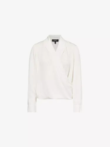 PK LAPEL WRAP TOP