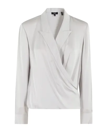 PK LAPEL WRAP TOP