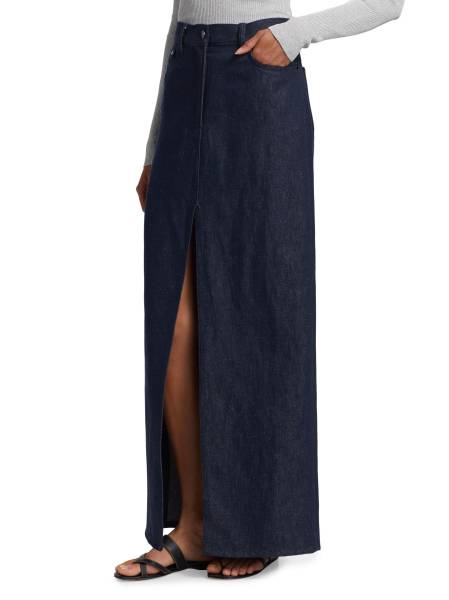 COTLINEN DENIM MAXI SKIRT
