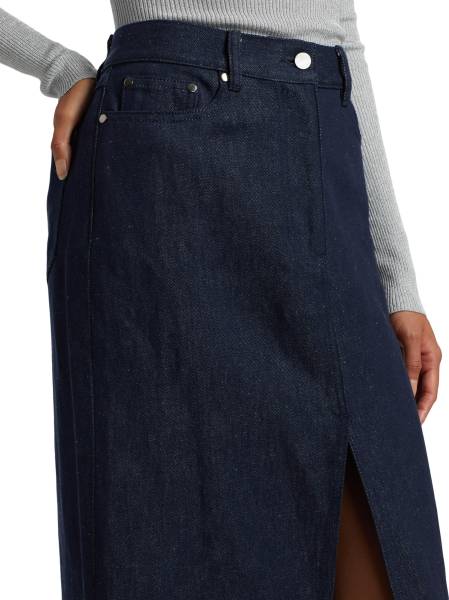 COTLINEN DENIM MAXI SKIRT