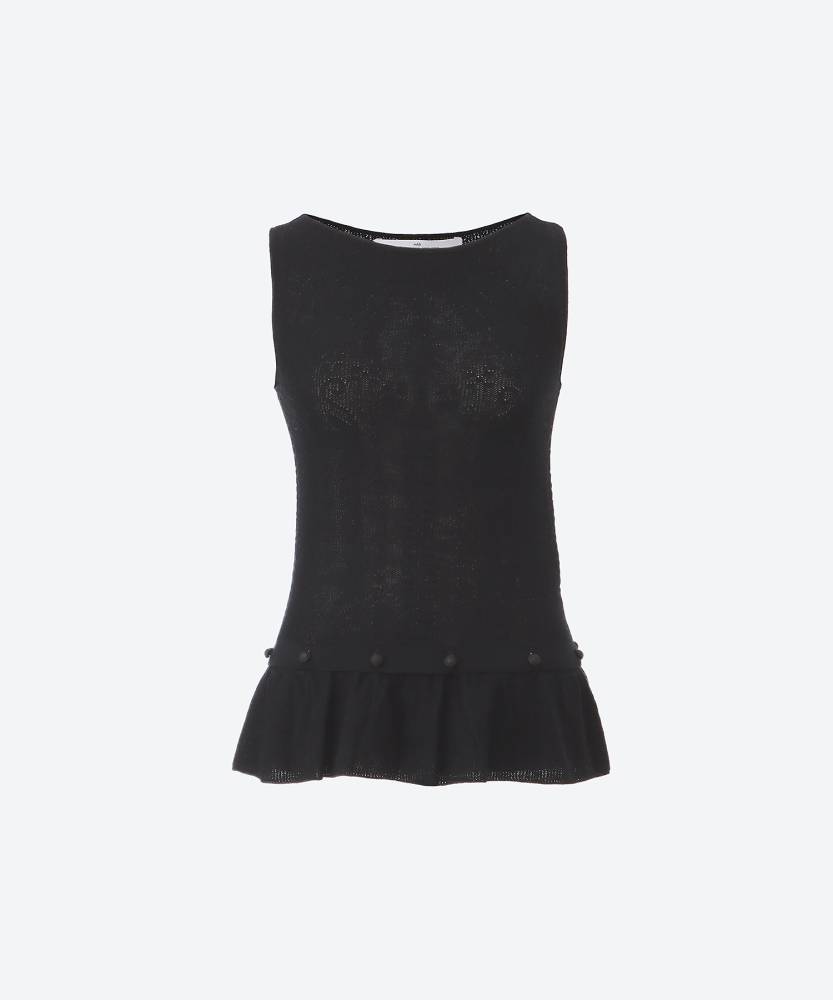 FLOWER PUNCHING SLEEVELESS TOP