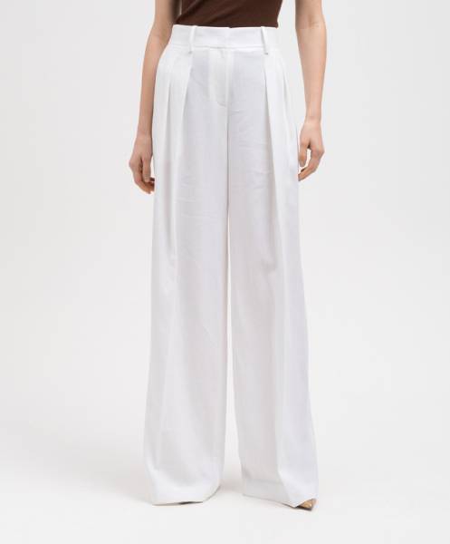 Linen Wide-Leg Trousers