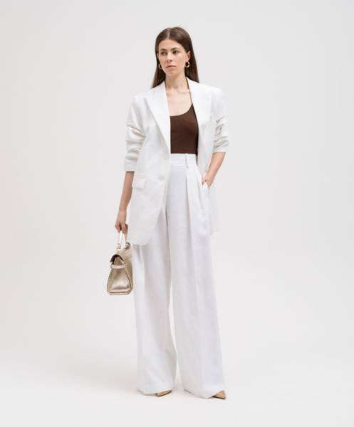 Linen Wide-Leg Trousers