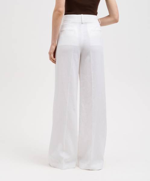 Linen Wide-Leg Trousers