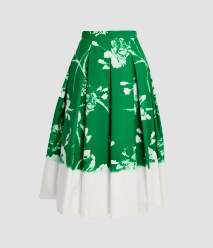 PLEATED MIDI SKIRT