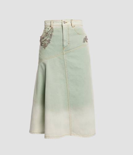 DRAPED MIDI SKIRT