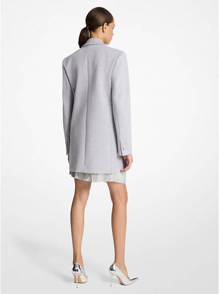 Sculptural Stretch Cotton Jersey Boyfriend Blazer