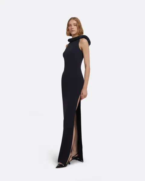 LIORA HIGH NECK COLUMN GOWN