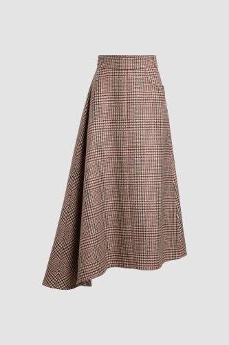 ASYMMETRICAL MIDI SKIRT