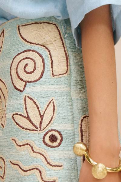 AZAR RAFFIA SKIRT