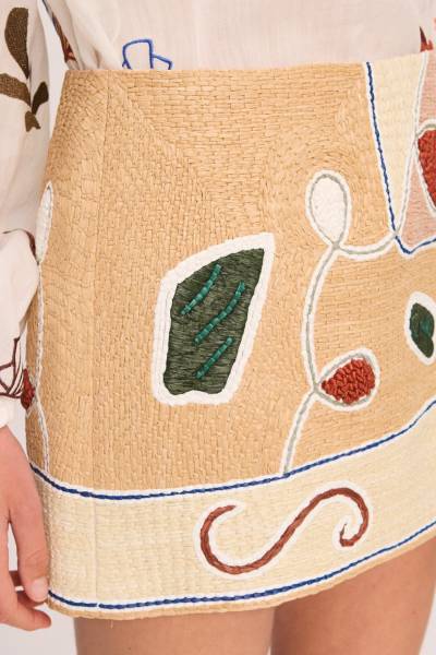 VELORA RAFFIA SKIRT