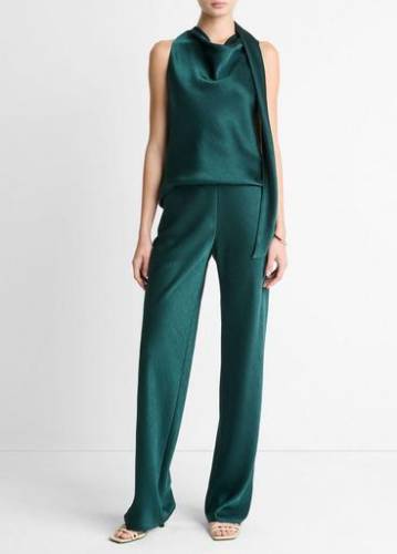 COLETTE HIGH WAIST FLUI SATIN BIAS PANT