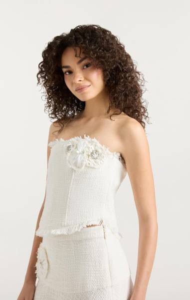 CRUNCHY FLOWER HENRIETTE TOP