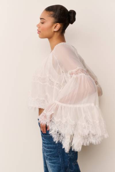 Darline Chiffon Lace Blouse