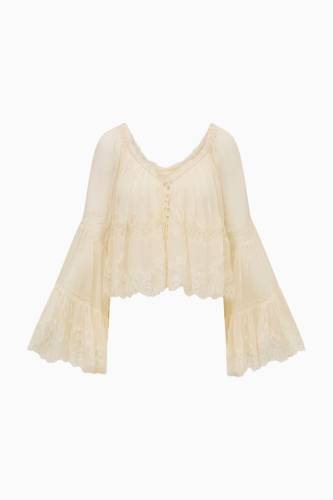 Darline Chiffon Lace Blouse