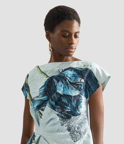 SHORT SLEEVE ASYMMETRIC TOP