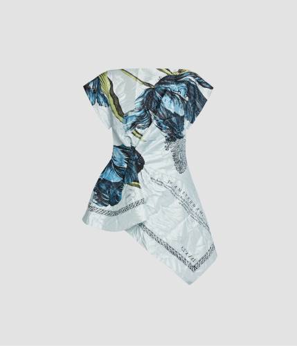 SHORT SLEEVE ASYMMETRIC TOP