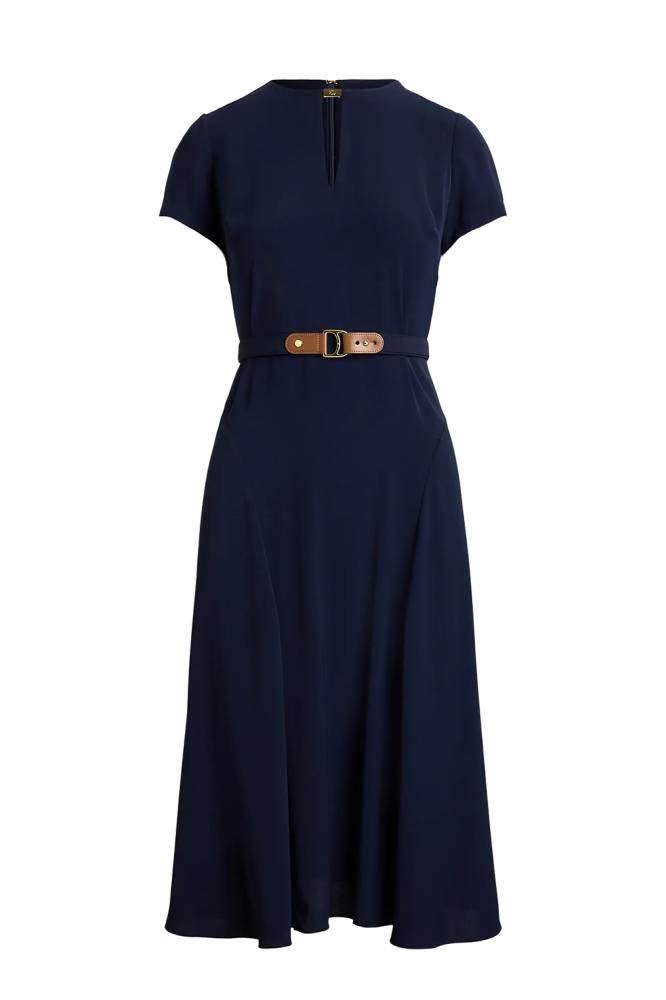 Belted Georgette Dress