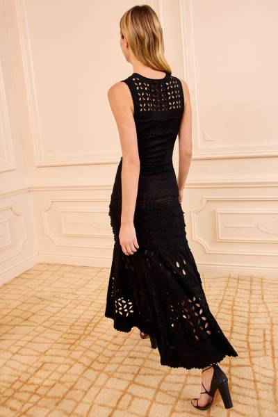 LAKSHMI EYELET KNIT DRESS