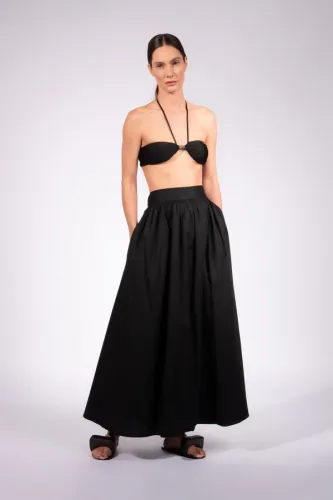 SOLID MAXI SKIRT