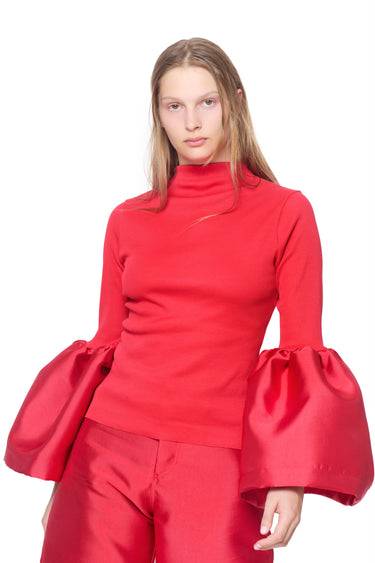 TURTLENECK PUFF SLEEVE TOP