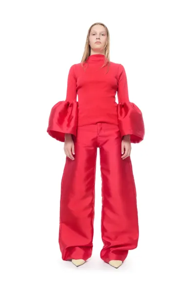 TURTLENECK PUFF SLEEVE TOP