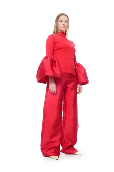 TURTLENECK PUFF SLEEVE TOP
