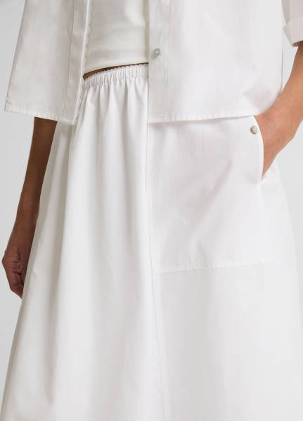 SCALLOP DETAIL MIDI SKIRT