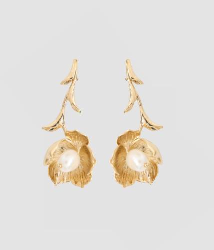FLORAL PEARL EARRING