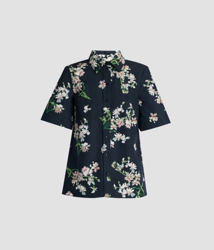 FLORAL COTTON SHORT SLEEVE SHIRT