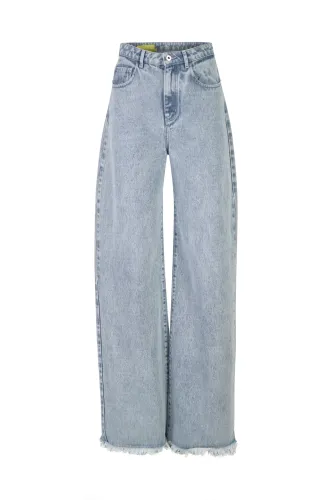 LIGHT BLUE DENIM BOYFRIEND TROUSERS