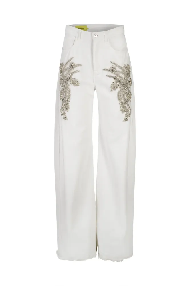 DRILL EMBELLISHED TROUSERS