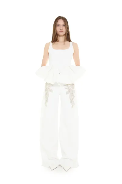DRILL EMBELLISHED TROUSERS