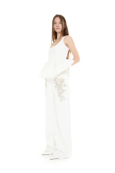DRILL EMBELLISHED TROUSERS