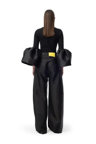 SEQUIN EMBROIDERED BOYFRIEND TROUSERS