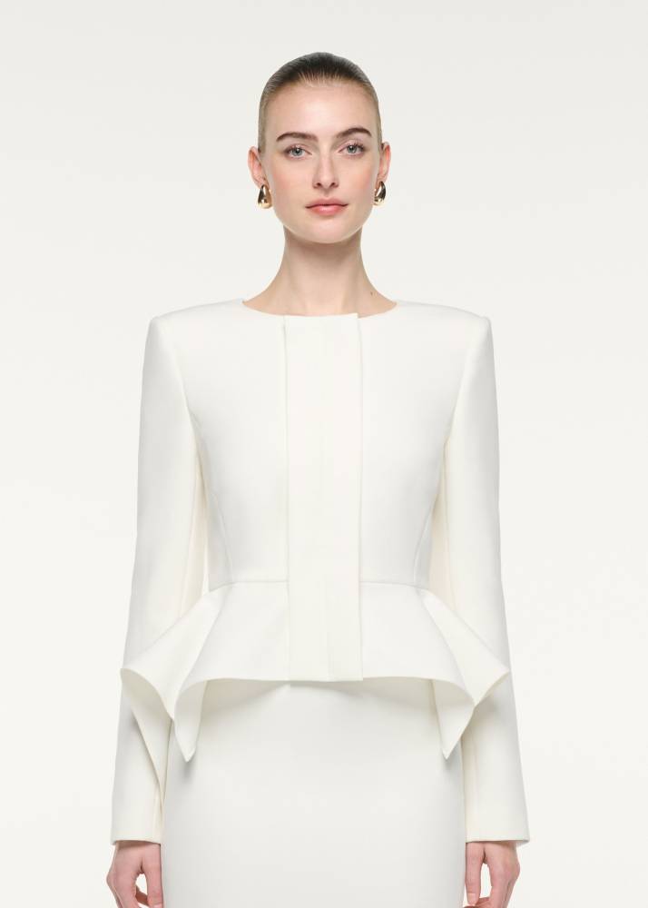PEPLUM CREPE JACKET