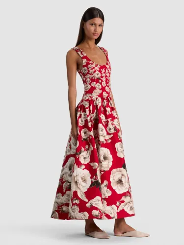 ORIANA SOFT MIDI DRESS