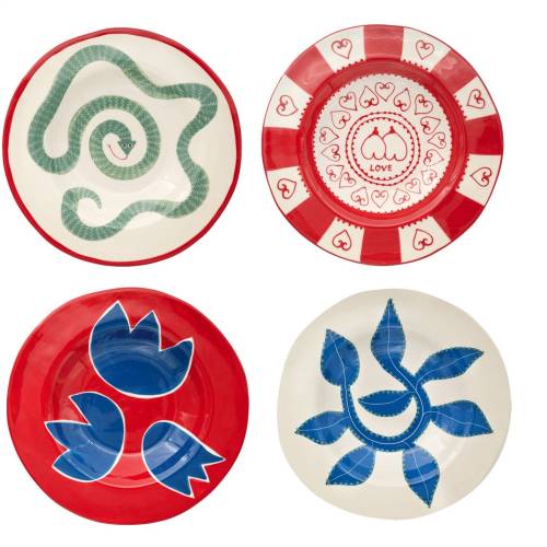 SET 4 DINNER PLATES - AMOUR SET